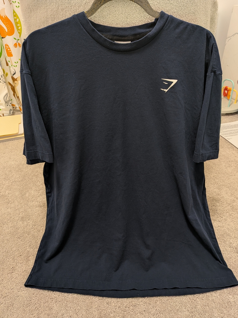 Gymshark Men’s Navy Short-Sleeve Logo T-Shirt